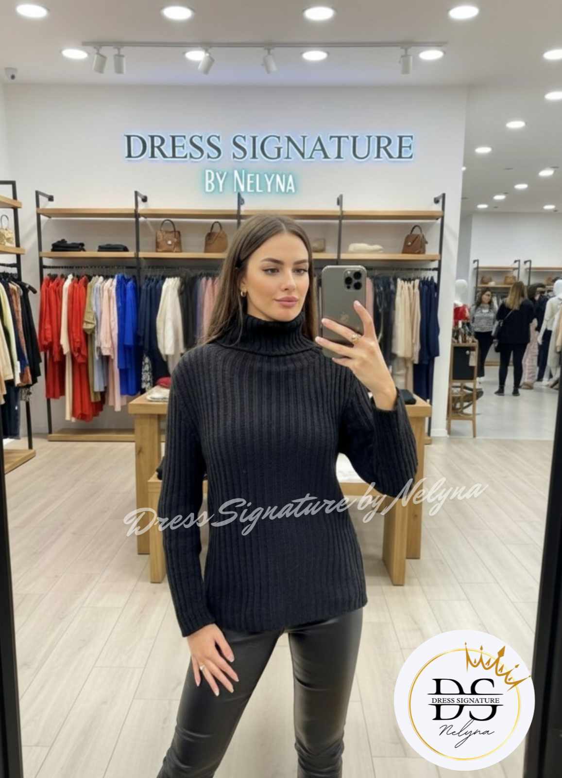 Pull en maille côtelée