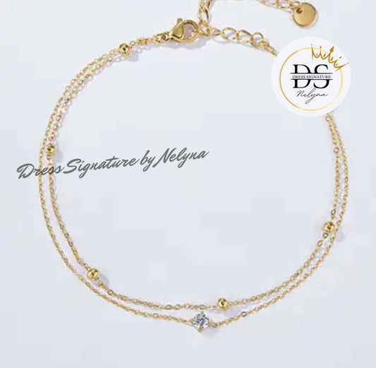 chaine de cheville eclat scintillant