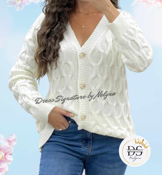 Gilet maille effet struturé