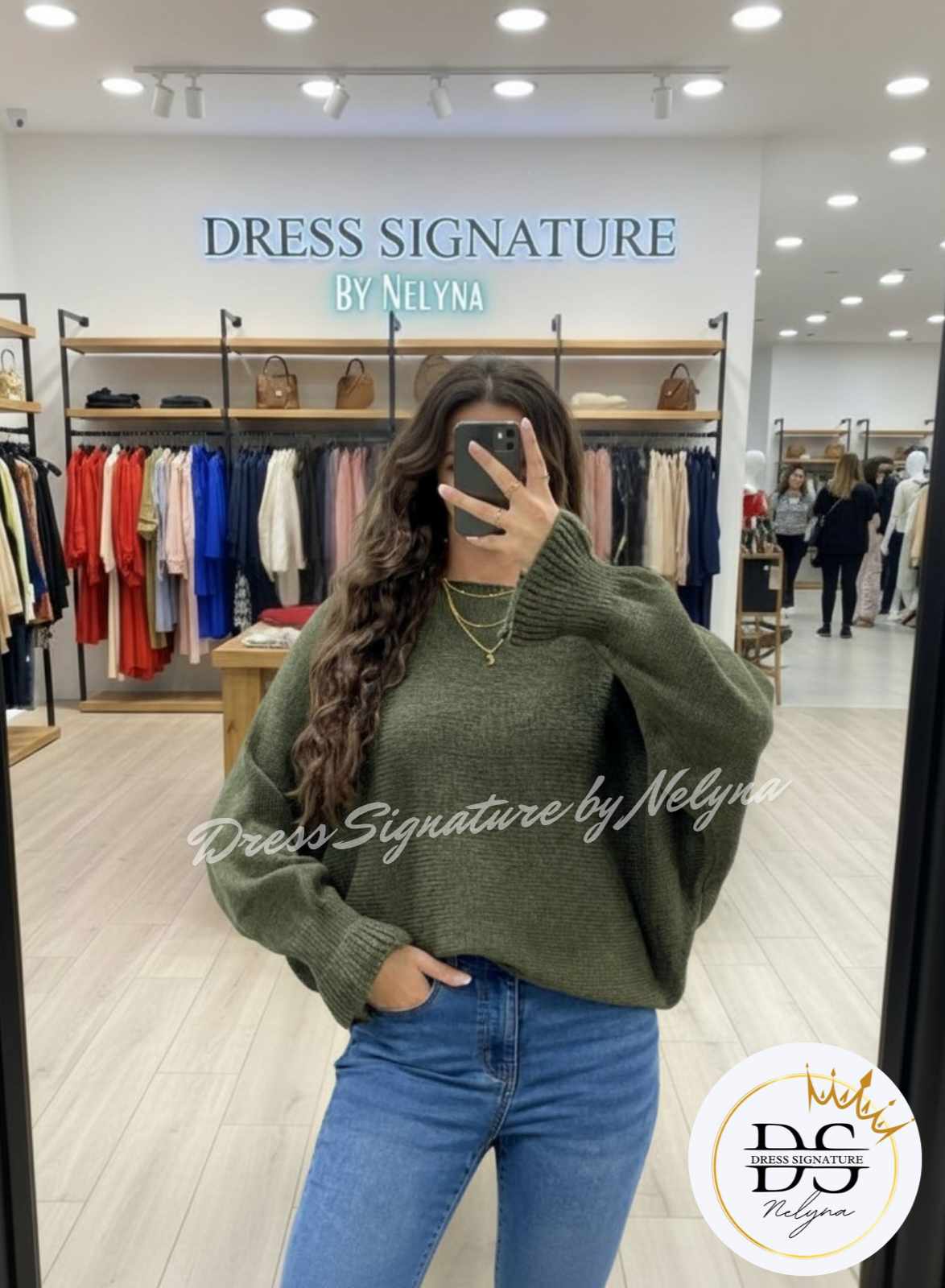 Pull laine détail manches