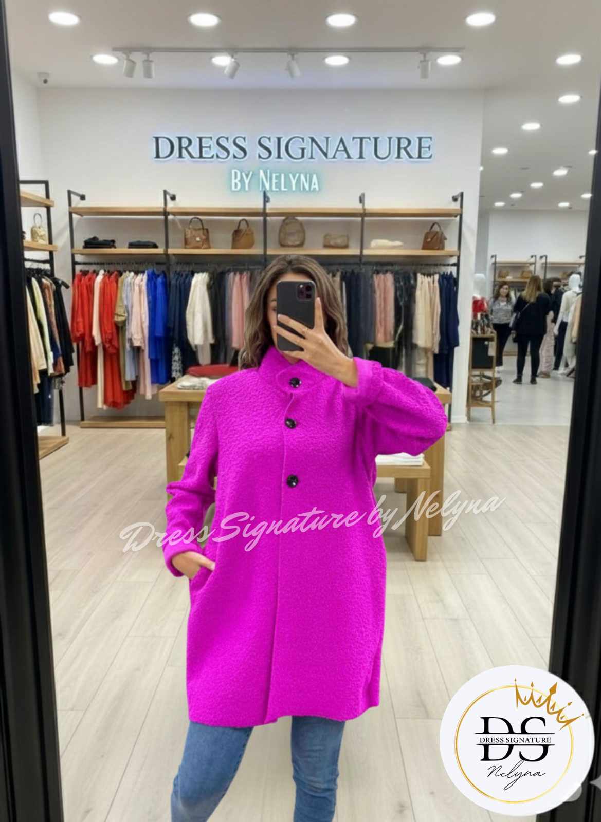 Manteau à boutons en tissu doux (PC)