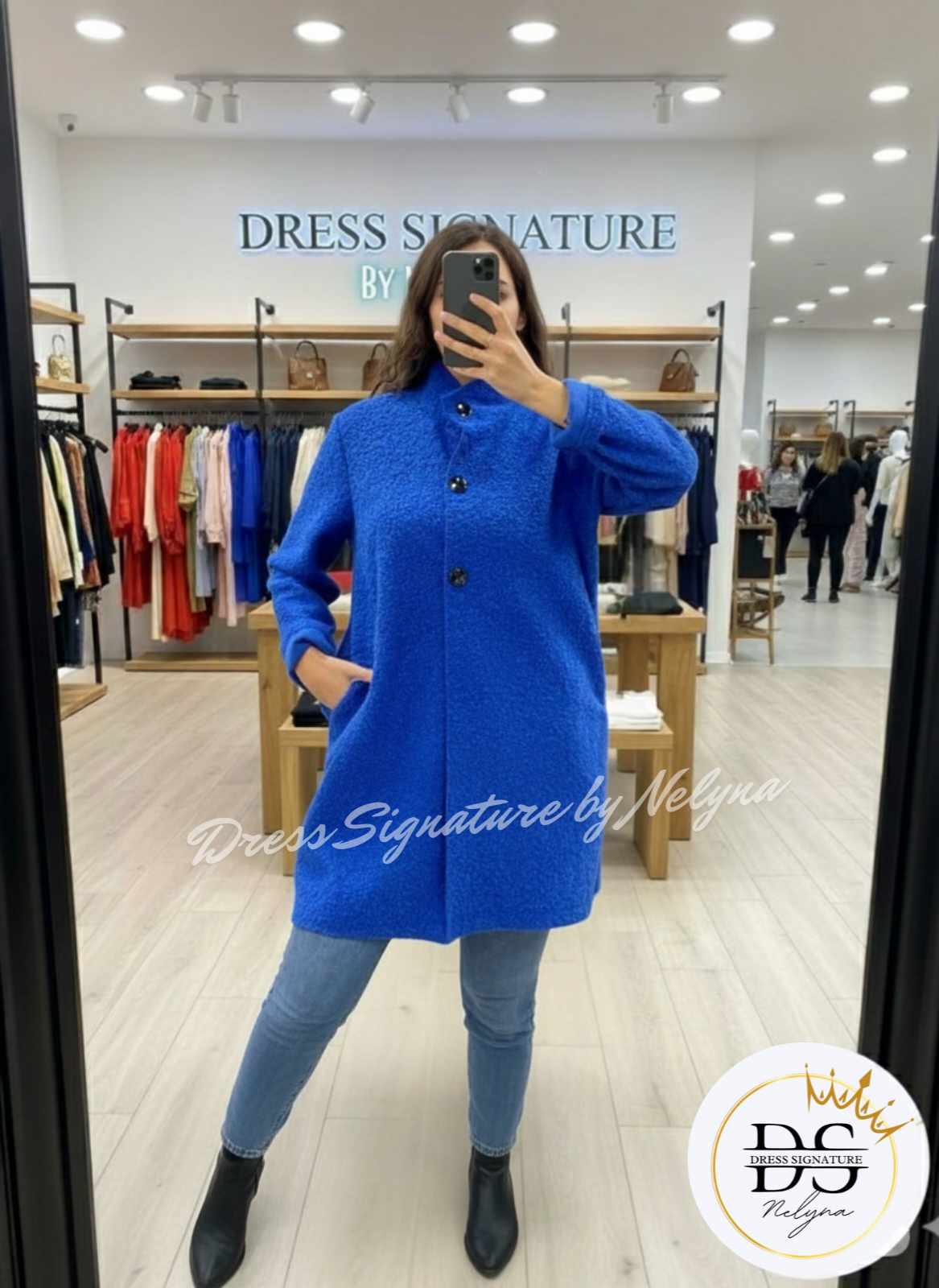 Manteau à boutons en tissu doux (PC)