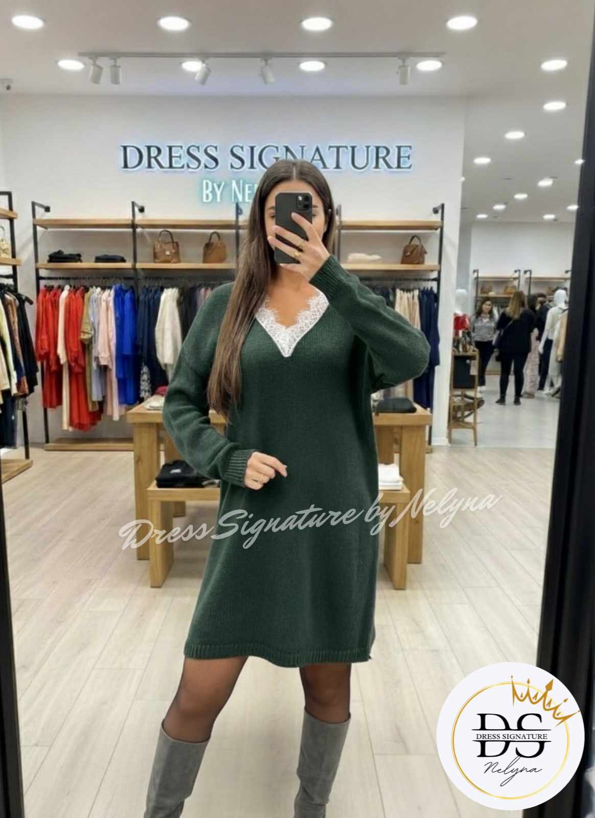 Robe maille encolure (PC)