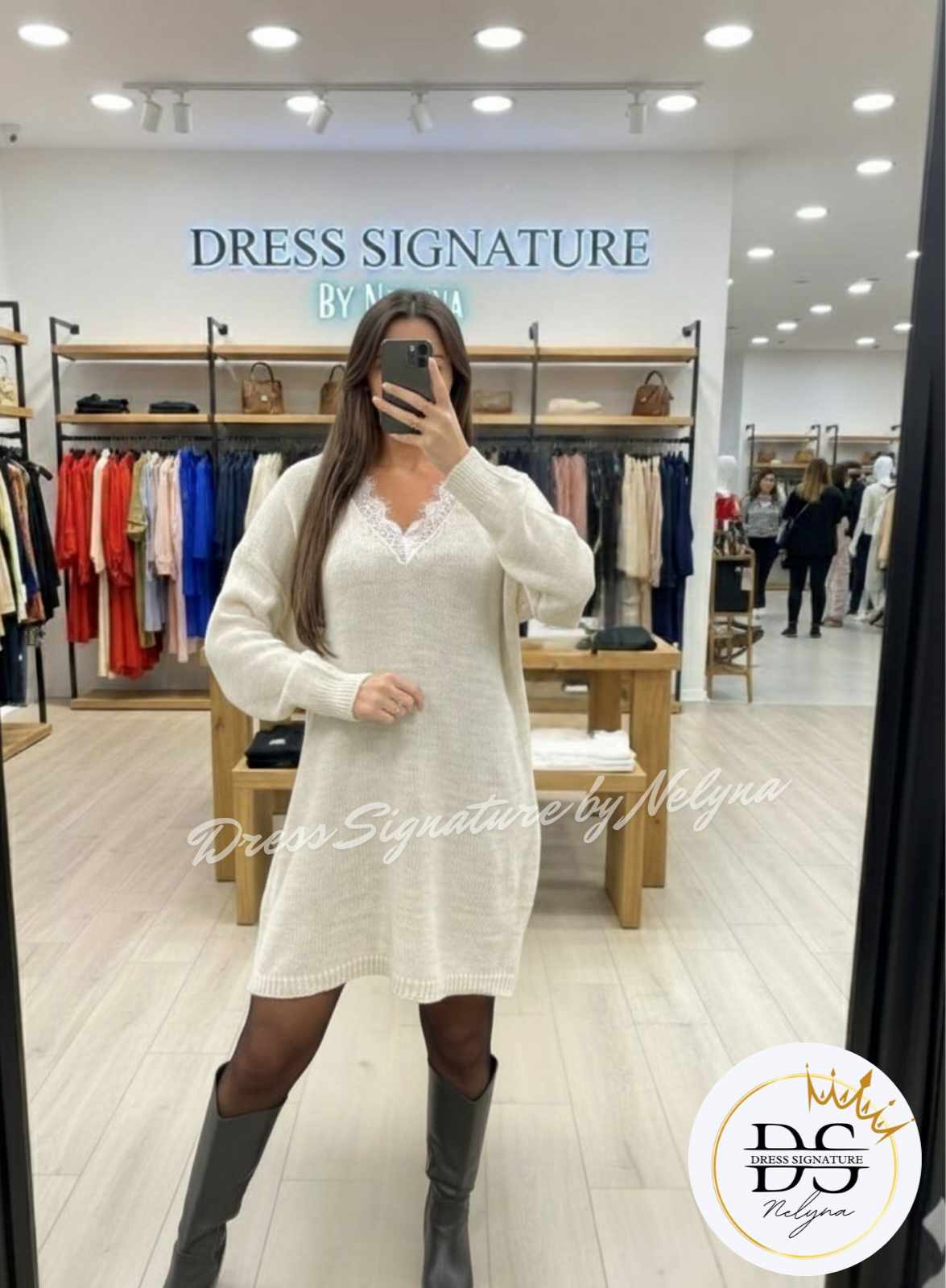 Robe maille encolure (PC)