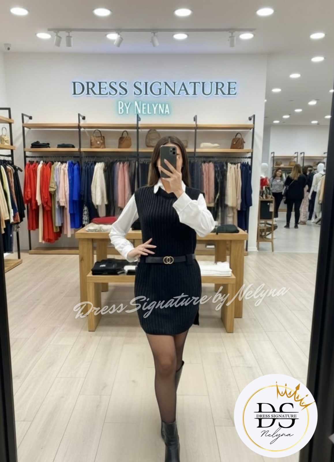 ensemble 3 pièces pull+ chemise + ceinture