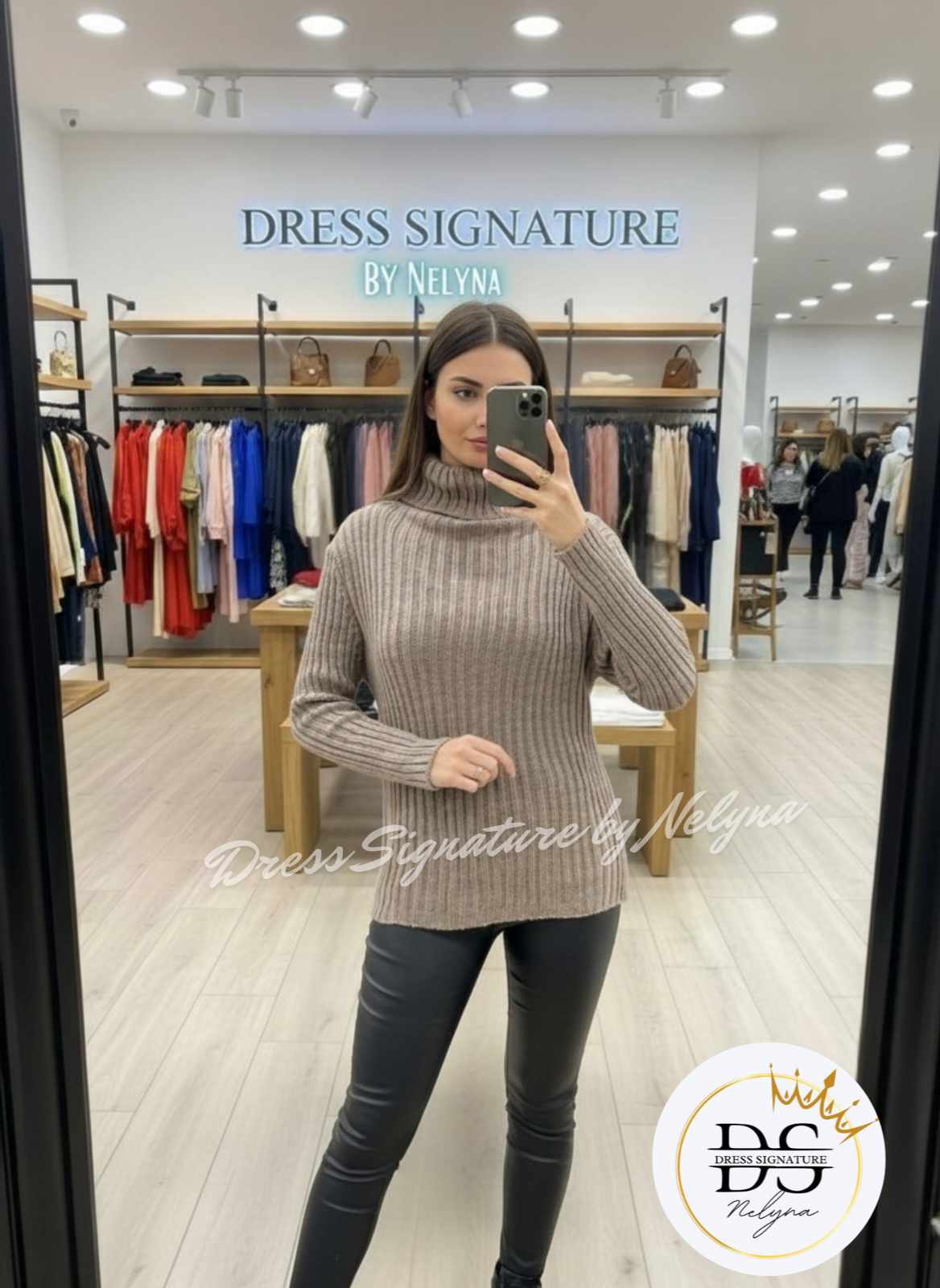 Pull en maille côtelée