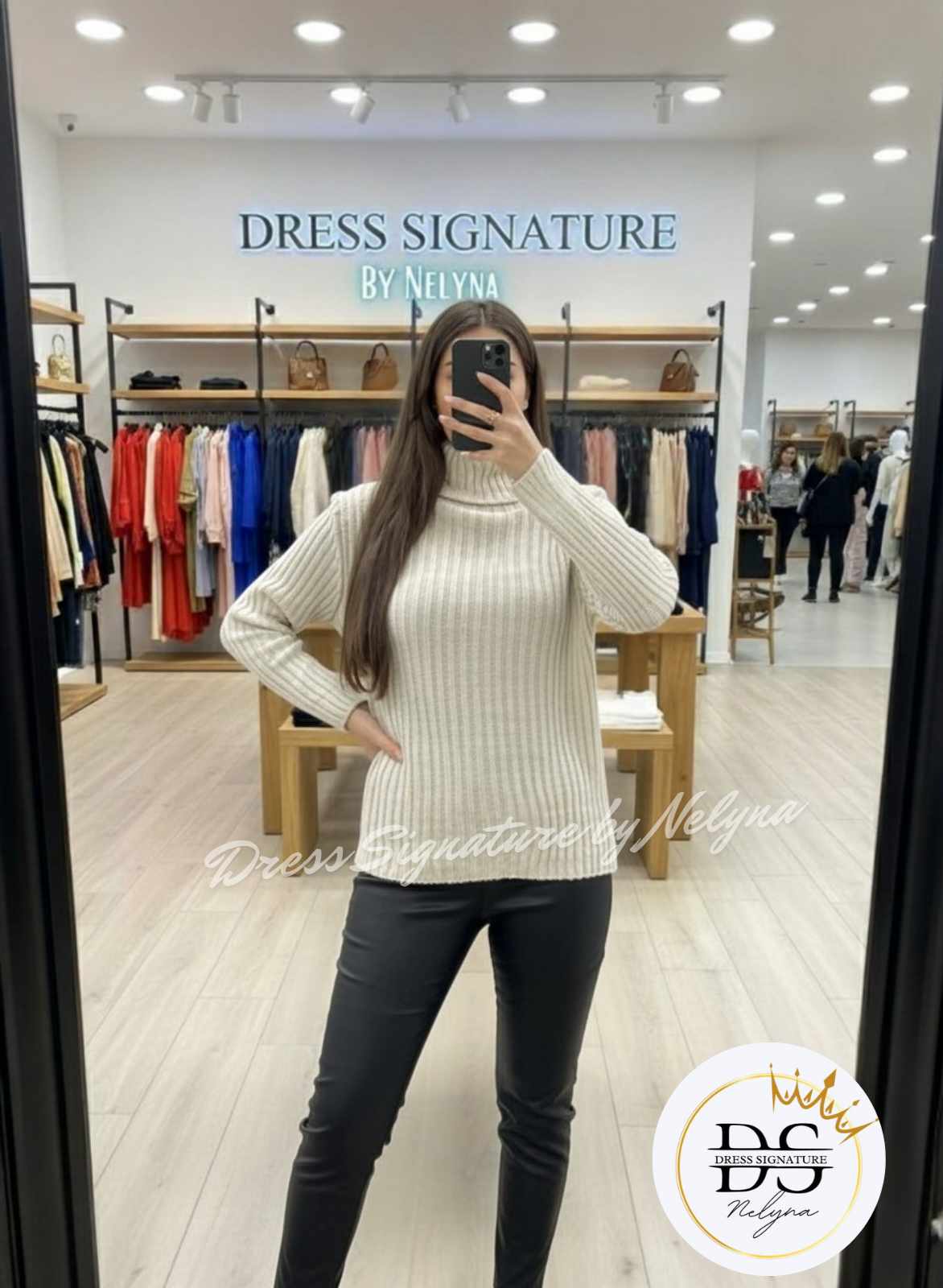 Pull en maille côtelée