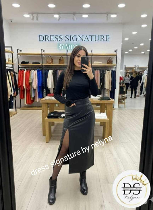 Jupe longues simili cuir