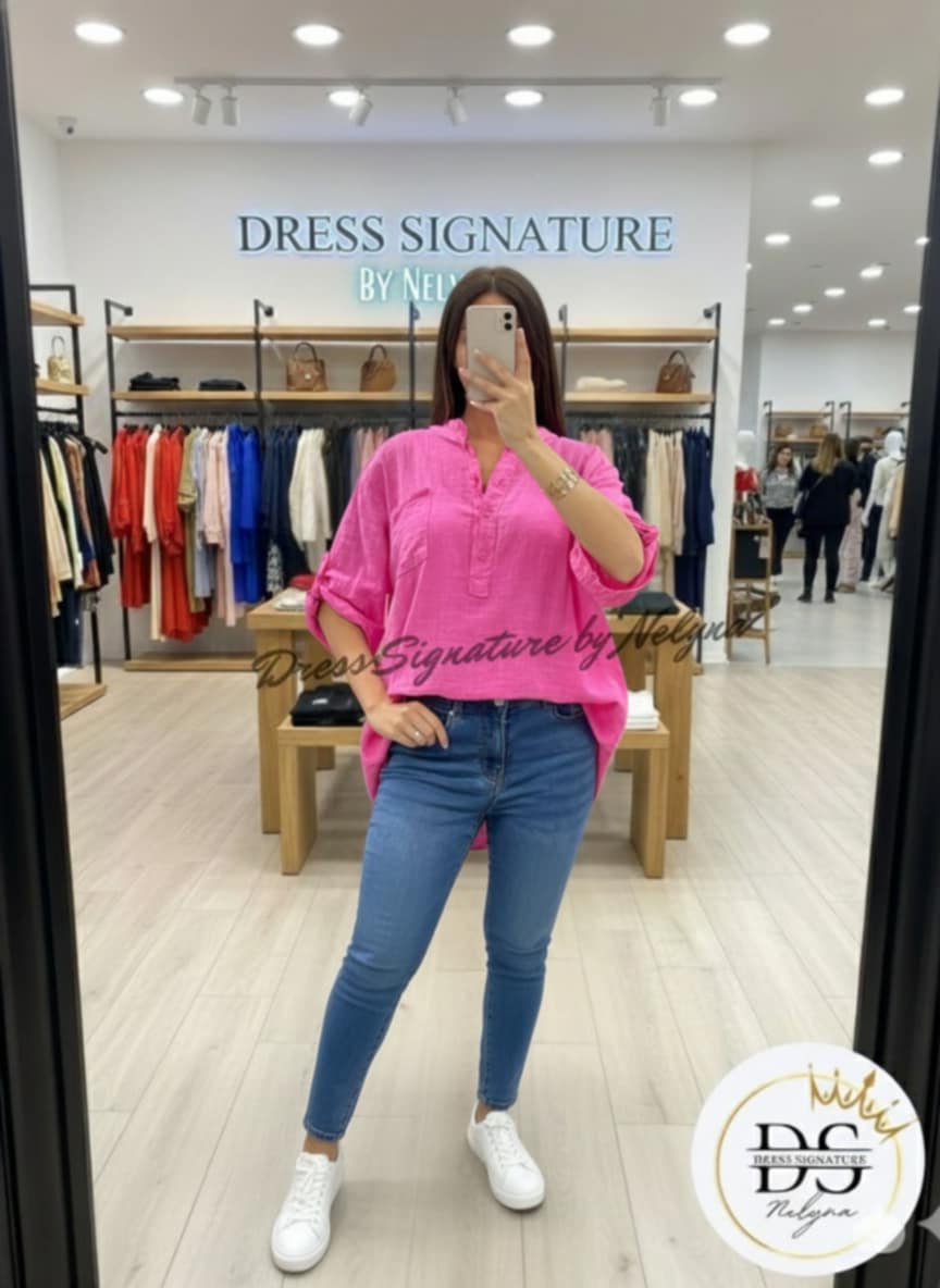 Chemisier coton à poche