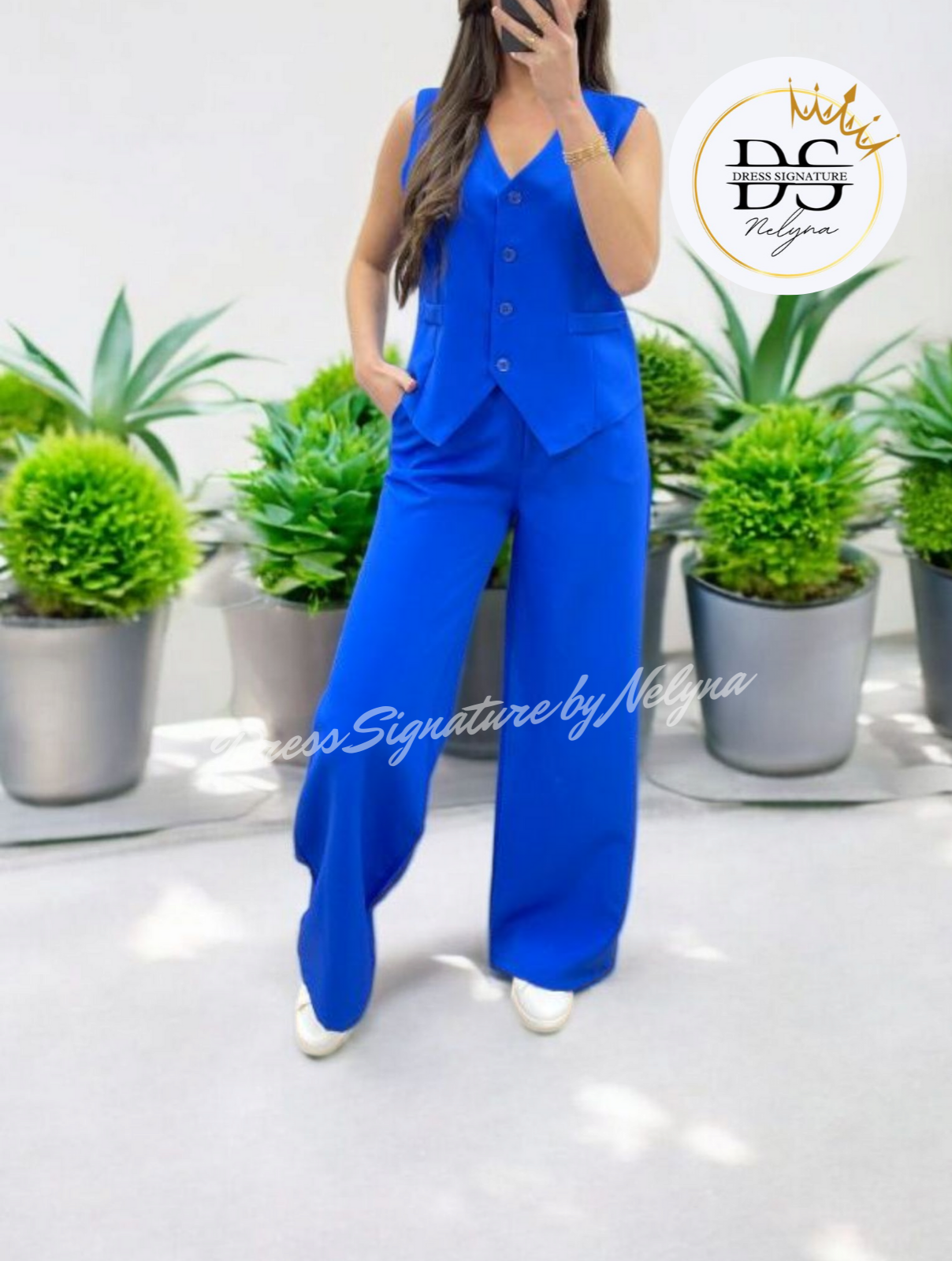 Ensemble tailleur sans manches