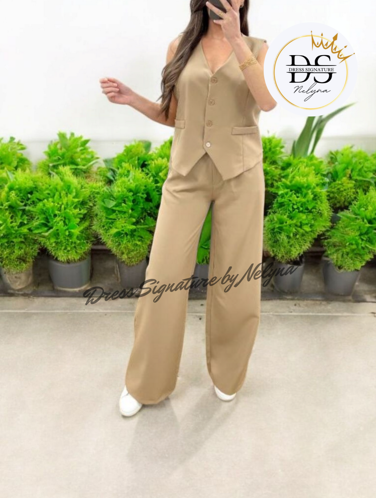 Ensemble tailleur sans manches