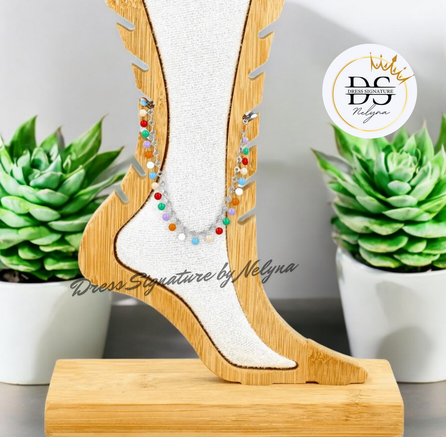 Bracelet de cheville Perles du soleil